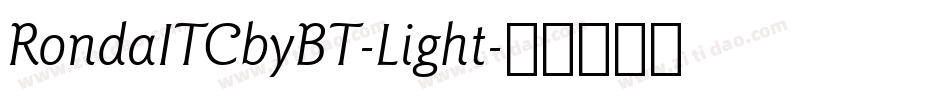 RondaITCbyBT-Light字体转换