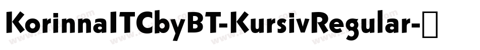 KorinnaITCbyBT-KursivRegular字体转换