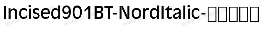 Incised901BT-NordItalic字体转换