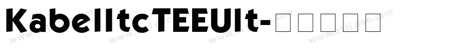 KabelItcTEEUlt字体转换