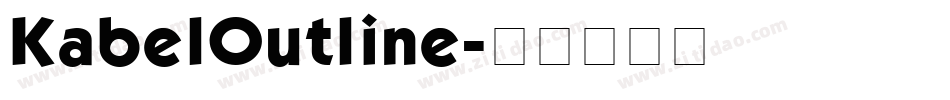KabelOutline字体转换