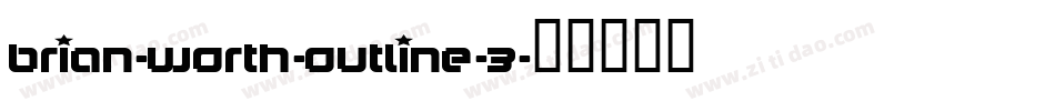 BRIAN-WORTH-Outline-3字体转换