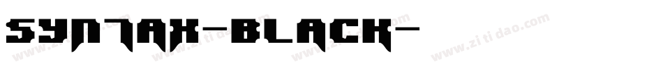 Syntax-Black字体转换
