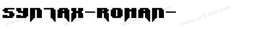 Syntax-Roman字体转换