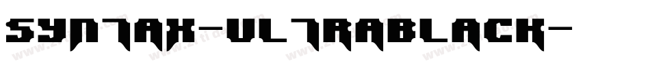 Syntax-UltraBlack字体转换