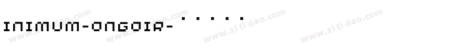 Minimum-BongNoir字体转换