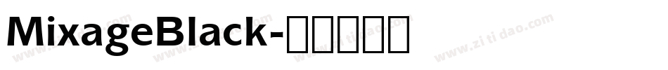 MixageBlack字体转换