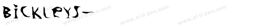 BICKLEYS字体转换