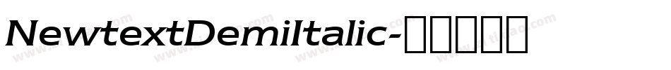 NewtextDemiItalic字体转换
