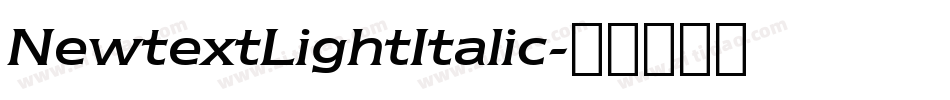 NewtextLightItalic字体转换