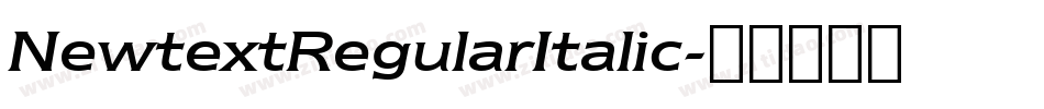 NewtextRegularItalic字体转换