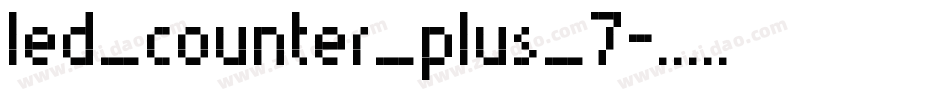 led_counter_plus_7字体转换