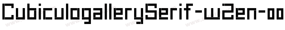 CubiculogallerySerif-w2en字体转换