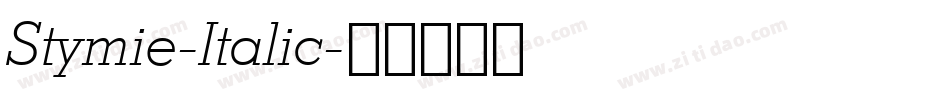Stymie-Italic字体转换