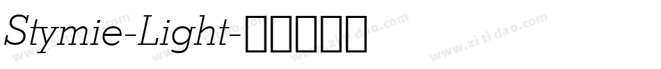 Stymie-Light字体转换