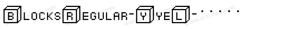 BlocksRegular-YyeL字体转换