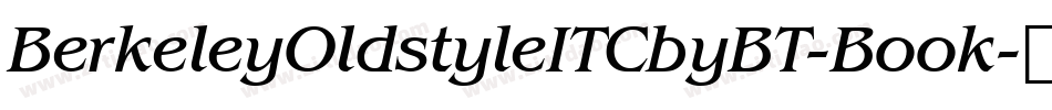 BerkeleyOldstyleITCbyBT-Book字体转换