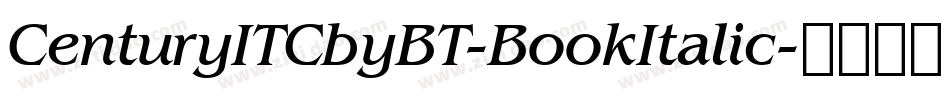 CenturyITCbyBT-BookItalic字体转换