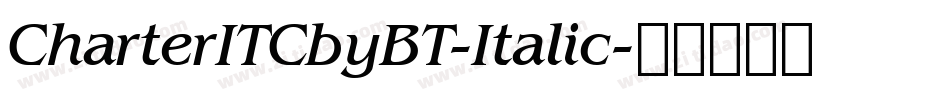 CharterITCbyBT-Italic字体转换