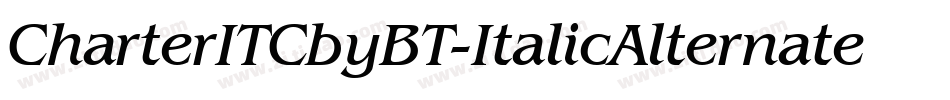 CharterITCbyBT-ItalicAlternate字体转换