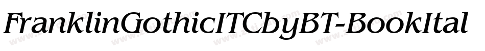 FranklinGothicITCbyBT-BookItal字体转换