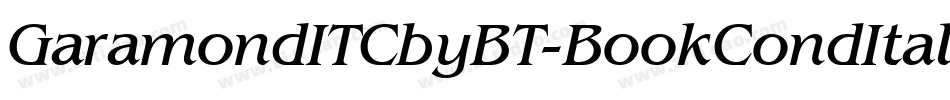 GaramondITCbyBT-BookCondItalic字体转换