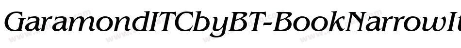 GaramondITCbyBT-BookNarrowItal字体转换