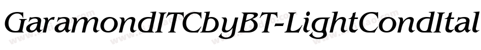 GaramondITCbyBT-LightCondItalic字体转换