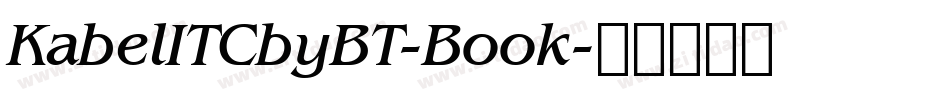KabelITCbyBT-Book字体转换
