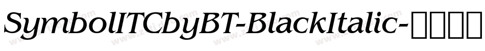 SymbolITCbyBT-BlackItalic字体转换