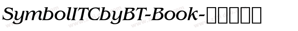SymbolITCbyBT-Book字体转换