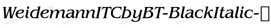 WeidemannITCbyBT-BlackItalic字体转换