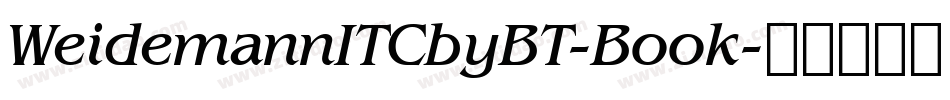 WeidemannITCbyBT-Book字体转换