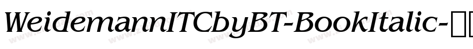 WeidemannITCbyBT-BookItalic字体转换