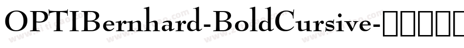 OPTIBernhard-BoldCursive字体转换