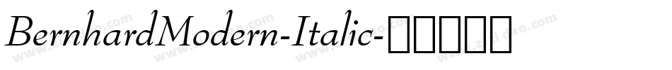 BernhardModern-Italic字体转换
