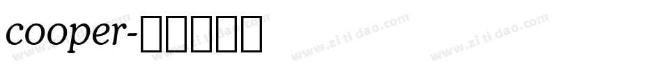 cooper字体转换