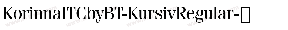 KorinnaITCbyBT-KursivRegular字体转换
