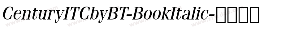 CenturyITCbyBT-BookItalic字体转换