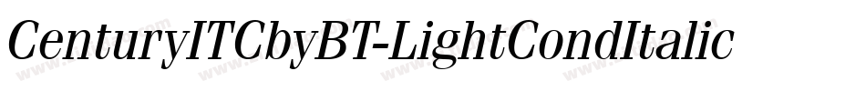 CenturyITCbyBT-LightCondItalic字体转换
