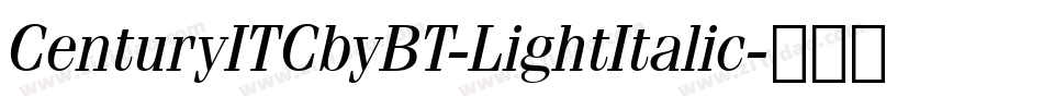 CenturyITCbyBT-LightItalic字体转换