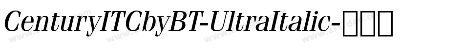 CenturyITCbyBT-UltraItalic字体转换
