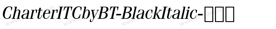 CharterITCbyBT-BlackItalic字体转换