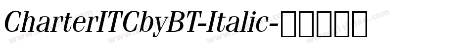CharterITCbyBT-Italic字体转换