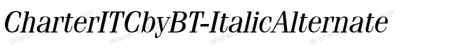 CharterITCbyBT-ItalicAlternate字体转换