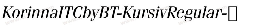 KorinnaITCbyBT-KursivRegular字体转换