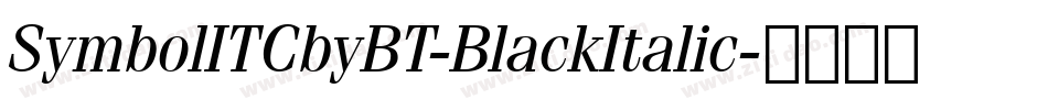 SymbolITCbyBT-BlackItalic字体转换
