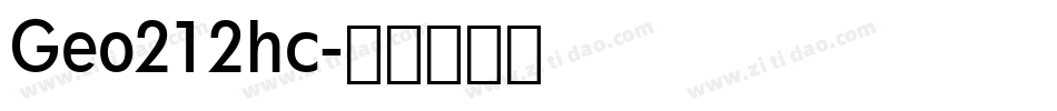Geo212hc字体转换