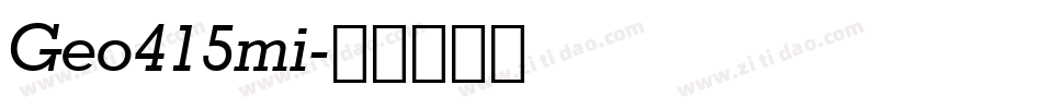 Geo415mi字体转换