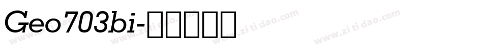 Geo703bi字体转换